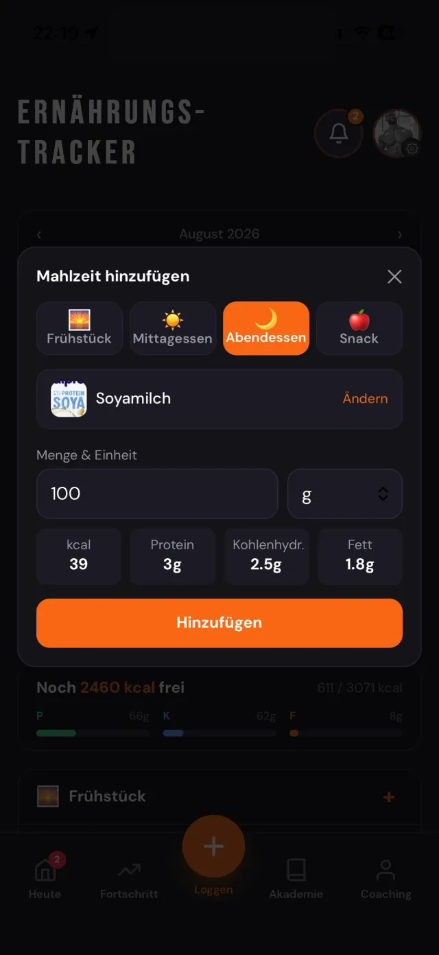 FBC App: Barcode-Scanner mit erkanntem Produkt